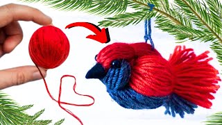 Yarn Bird Magic Crafting a Cute Bird from Yarn [upl. by Hcahsem]