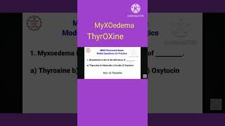 RRB chennai pharmacist di exam thyroid deficiency myxoedema endocrine glands THYROID GLAND THYROXINE [upl. by Sera]