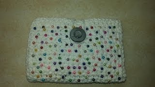 How to Crochet a Wallet  Sewn Beaded Wallet [upl. by Asetal]