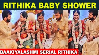 Baakiyalakshmi Serial Actress Rithika Tamil Selvi Baby Shower Ceremony😍  Rithika  Vinu  Vijay tv [upl. by Fielding]