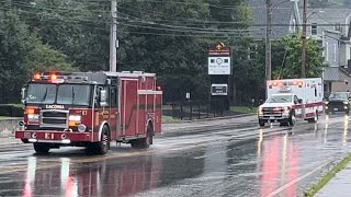 Laconia NH Fire Department 13 Engine 1 and Ambulance 1 responding [upl. by Lombardy]