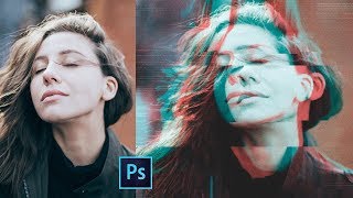 Easily Create an Awesome Glitch PSD Photo Template in Photoshop [upl. by Ennaitsirk]