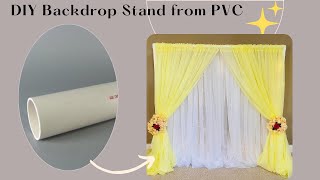 DIY Backdrop Stand  DIY Backdrop stand using PVC  Easy puja Decor stand [upl. by Uball]