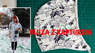 DIY bluza z kapturem w koty [upl. by Repip]