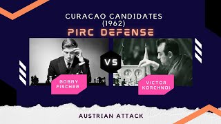 Korchnoi Destroys Fischer with Pirc Defense  Candidates Match in 1962  Game Review [upl. by Charla]