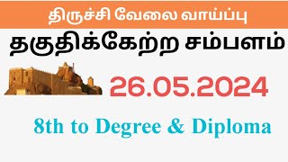 💞 Trichy job vacancy 2024 💥 Trichy jobs 💫 Trichy job vacancy 📍Vacancy 2024 saktheevlogs [upl. by Annaes69]