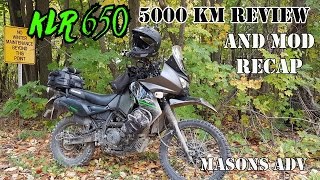 2015 Kawasaki KLR 650 5000 km review and mod recap [upl. by Deloris]