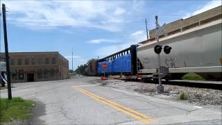 Csx train pulled by rebuilt locomotive [upl. by Devinne819]