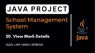 20 School Management System Java project  View Marks Details [upl. by Esinek126]