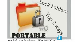 Lock a folder Portable  7 Tricks you didnt know  Fix Windows Errors 𝓣𝓱𝓪𝓷𝓸𝓼𝓐𝓽𝓱𝓪 [upl. by Faden]