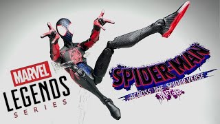 Marvel Legends Miles Morales SpiderMan Across The Spiderverse Action Figure Review [upl. by Trudey]