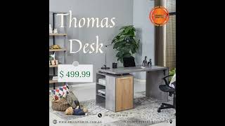 THOMAS GREY WORKING DESK WITH HEAPS OF STORAGE SHELVES [upl. by Asik80]