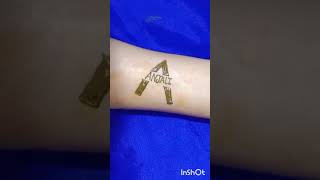 A name  funny mehndi youtube shorts  tattoos [upl. by Ainomar]