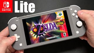 Nintendo 64 ZELDA MAJORA’S MASK on Nintendo Switch Lite Gameplay [upl. by Aninep]