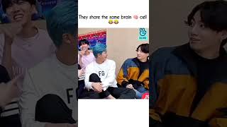 they share the same brain cell😂  BTS bts shorts ytshorts youtubeshorts viral btsshorts [upl. by Erdnaet]