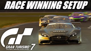 Gran Turismo 7  Race Winning Setup Dominate With My Mazda RX Vision Setup  Race Advice Daytona [upl. by Bram]