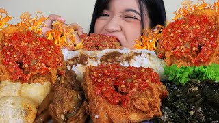 MUKBANG NASI PADANG AYAM GEPREK GOGO [upl. by Radek846]