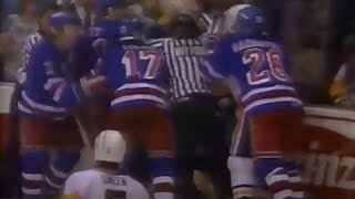 Classic Rangers  Penguins 040589  Game 1 Patrick Division SemiFinals 1989 [upl. by Demitria]