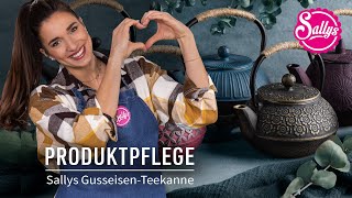 Gusseisen Teekannen  Anwendung Reinigung und Pflege [upl. by Heddi]