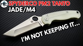 Spyderco PM2 Tanto M4 Jade  Natural G10 Blade HQ Exclusive Folding Knife  Overview [upl. by Anelem]