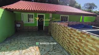 NOVINHA 🏡🫧☀️ Barato e fácil de cuidar R 28500000 CHÁCARA IBIÚNA SP 2 qts piscina área gourmert [upl. by Tutt666]