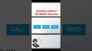 Question asked in 30LPA 40LPA and 50LPA interview questions [upl. by Attebasile]