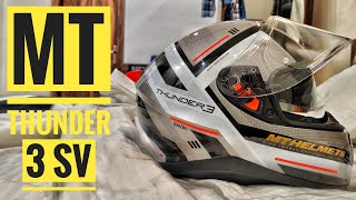 GIFTED MYSELF A NEW HELMET  MT THUNDER 3 SV  ANTI FOG VISOR PINLOCK [upl. by Shaner]