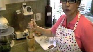 Preparing Garlic In a Mortar amp Pestle [upl. by Werbel]