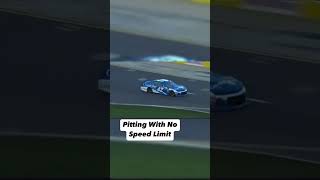 Pitting with no speed limit 💀 cars nascar [upl. by Padraig]