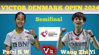 Putri K W vs Wang Zhi Yi  Denmark open 2024 [upl. by Ttirrej812]