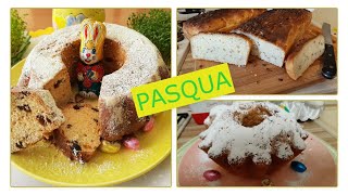 🐣🐇Babka drożdżowa z rodzynkami babka marmurkowachleb z twarogiemWielkanocPasqua [upl. by Syck]