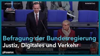 Befragung der Bundesregierung mit Wissing und Buschmann [upl. by Auhsej]