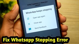 How To Fix Whatsapp Keeps Stopping Error 2024  Pro Solutions [upl. by Yarb22]