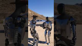 Robots testing the Bulletproof cybertruck [upl. by Neenaj]