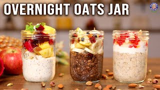 Overnight Oats Jar  Go To Breakfast Ideas  Oatmeal Breakfast For Work College Busy Mornings [upl. by Eeralav]