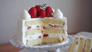 🍓 How to make GenoiseSponge Cake  Strawberry Shortcake 🍓 딸기 생크림 케이크  SweetHailey [upl. by Eiboh610]