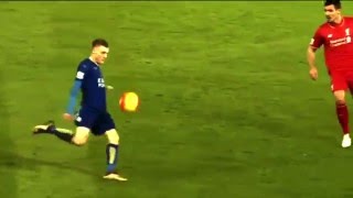 JAMIE VARDY AMAZING VOLLEY VS LIVERPOOL  02022016 HD [upl. by Brockwell]