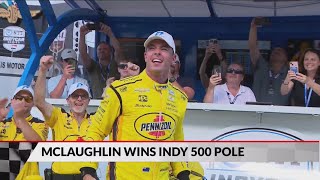 Team Penskes Scott McLaughlin is Indy 500 pole winner [upl. by Crary]