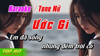 Ước Gì Mỹ Tâm Karaoke Tone Nữ  Nhạc Sống Phối Mới Chuẩn TOP HIT KARAOKE [upl. by Filippo]