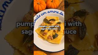 Cozy Fall Dish Pumpkin Ravioli With Sage Butter Sauce ravioli recipe pumpkinrecipe italianfood [upl. by Laroy]