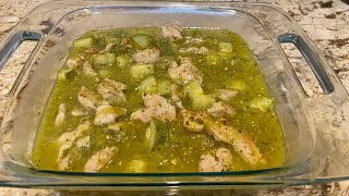 Como preparar TROCITOS DE CARNE DE PUERCO EN SALSA VERDE Y CALABACITAS [upl. by Allecsirp139]