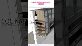 Mueble para vinos y mueble para decoración cocina disenodecocinas [upl. by Alage]