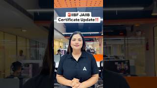 IIBF JAIIB Certificate Update jaiibexampreparation caiibexampreparation [upl. by Flannery406]