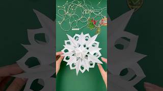 DIY snowflake made of paper bags papercraft papercut paperdecorations moitoiart snowflake diy [upl. by Hopper]