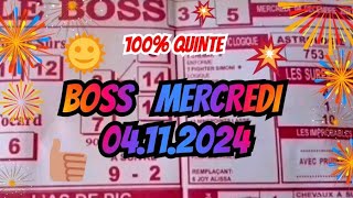 boss Demain mercredi 04 décembre 2024💲💲base SOLIDE 💲💲quinte demain [upl. by Gasparo496]