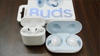 Samsung Galaxy Buds vs Apple AirPods Review [upl. by Kelbee]