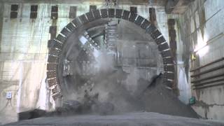 Crossrail tunnelling Drones eye view of Crossrails completed rail tunnels [upl. by Yona475]