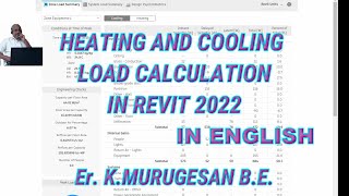 Heating and Cooling Load Calculation in Revit 2022 in English [upl. by Oinota3]