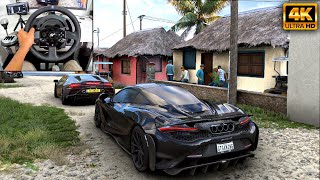 McLaren 765LT amp Lamborghini Huracán EVO  Forza Horizon 5  Thrustmaster T300RS gameplay [upl. by Grissel779]