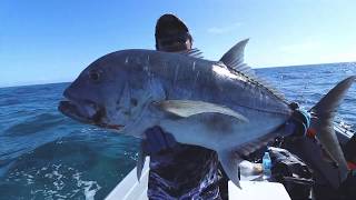 GT topwater stickbaiting in PNG with the BONE Ocean Thug Stickbait rod [upl. by Gabor]